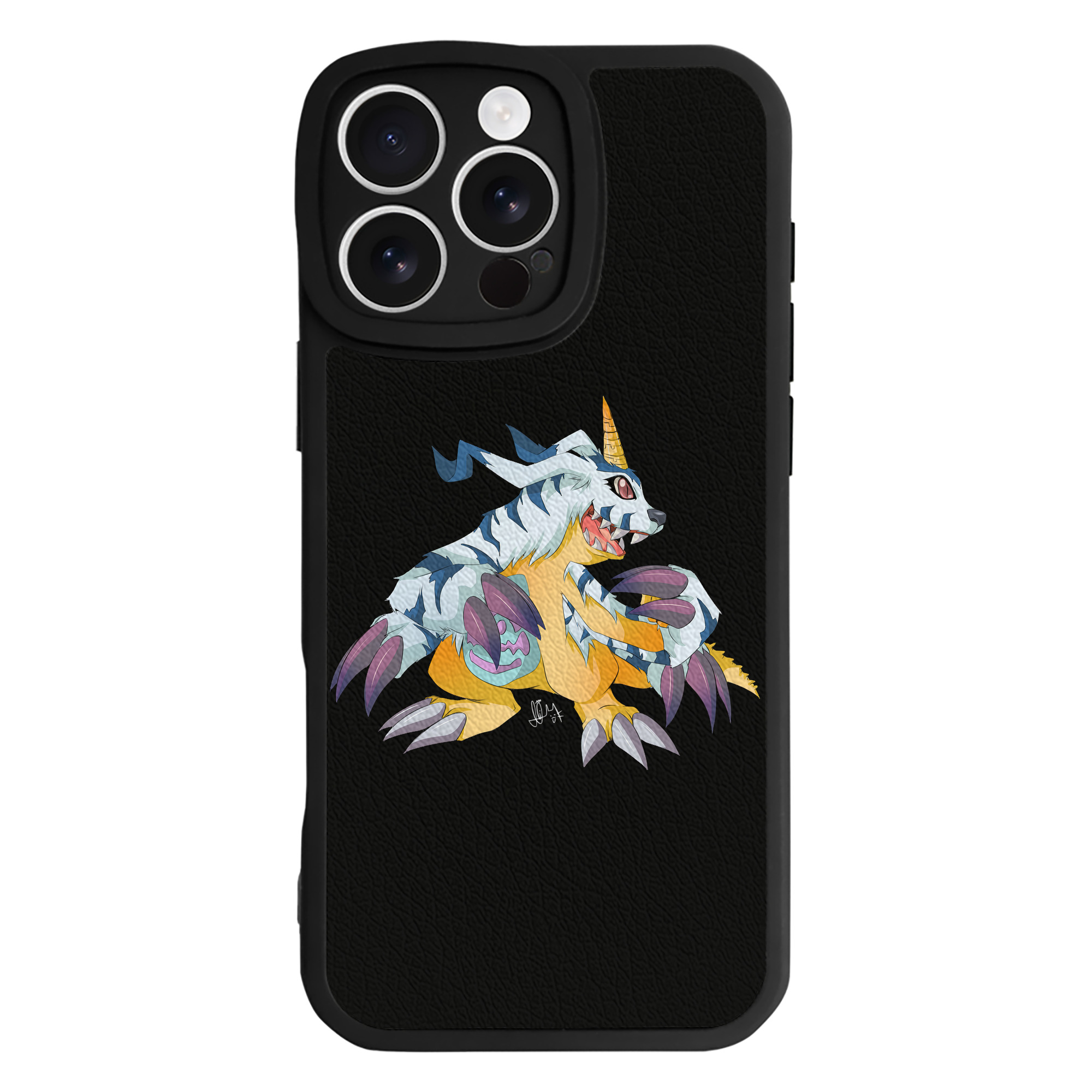 （画像用） Digimon デジタルモンスター/デジモン 【iPhone 16シリーズ対応】シリコンスマホケース（レザー調） 材質：シリコン